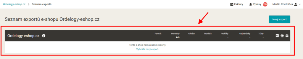 E-shop bez exportů v Mergadu